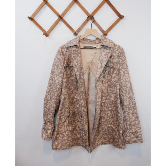 Daughters of the Liberation Womens Animal Print Double Breasted Trench Coat, 10 - Picture 3 of 14